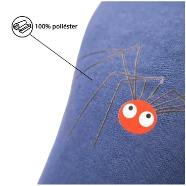 Blusa Gola Careca Aranha Fabrica Pet Azul poliester